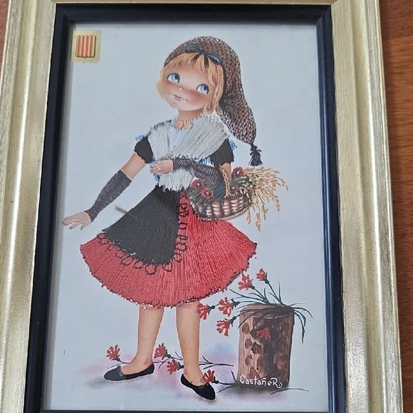 Castaner Art Print with Gold Frame and Red Accents - Picture 7 of 8